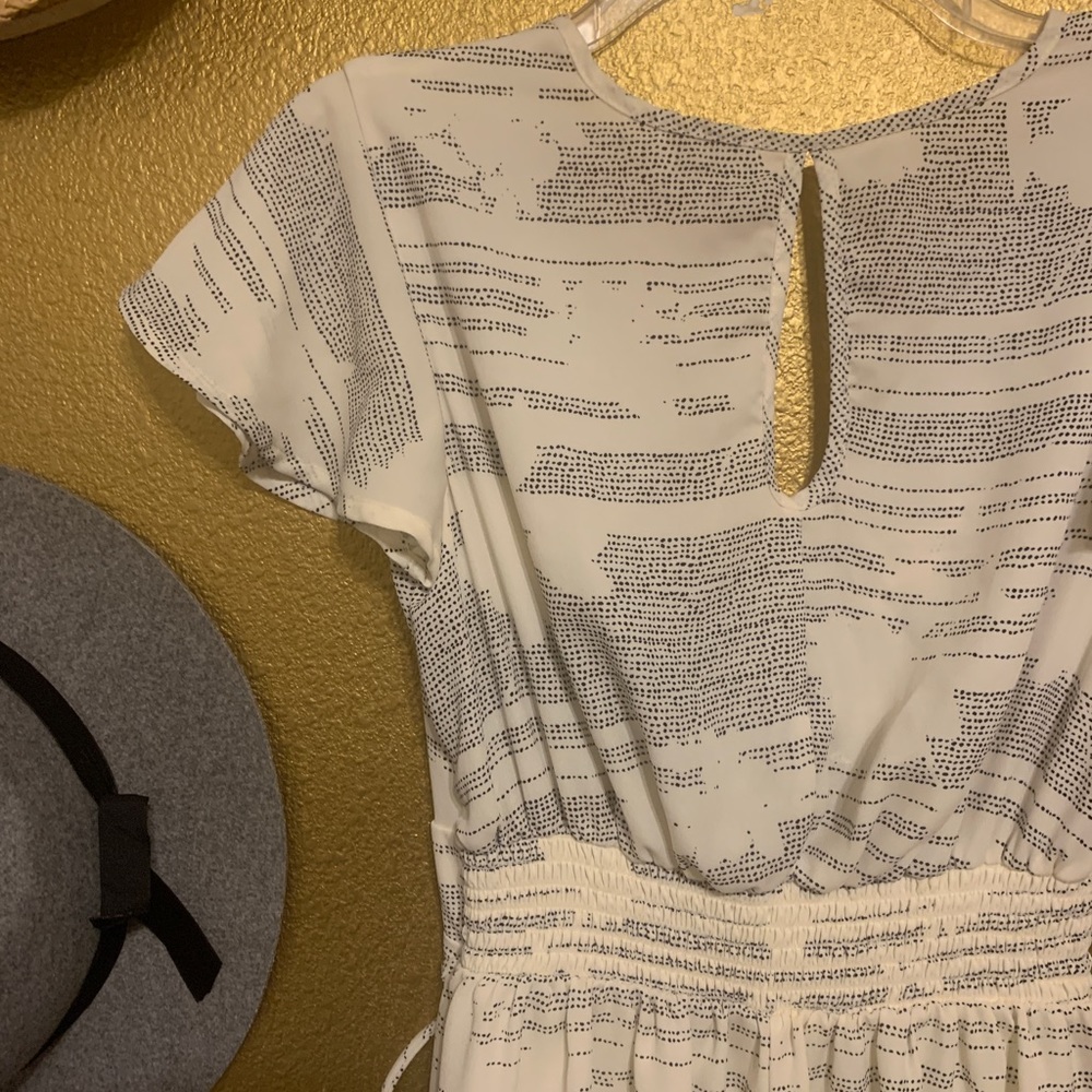 Sienna Sky White  Faux Wrap Midi Dress - Picture 3 of 6